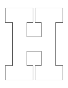 Letter H Tracing Shape Pdf, Free Vectors File